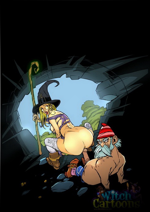 A witch cartoon story : Sex with Dwarf